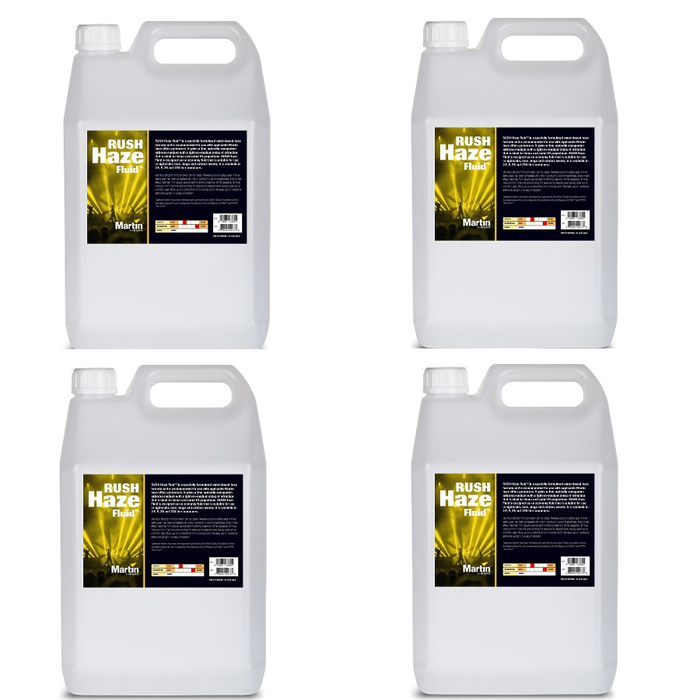 Martin Pro RUSH & THIRLL Haze Fluid 4- 2.5L Containers Of Water-Based Haze Fluid For Martin Haze Machines