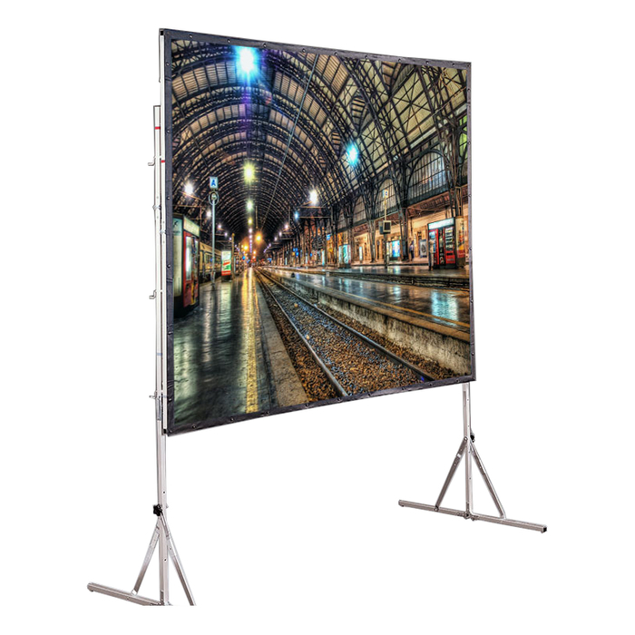 Draper Shade and Screen 218180 79" x 140" Cinefold Screen with Legs 218180