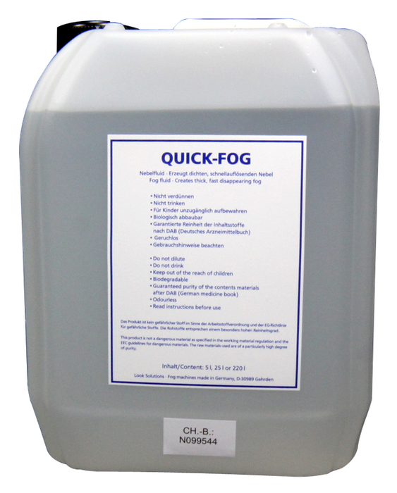 Look Solutions VI-3502A 20L Container Of Quick Dissipating Fog Fluid