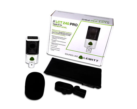Lewitt LCT 240 PRO (White) Single-Pattern White Highly Versatile Condenser Microphone with High-Performance Capsule LCT-240-PRO-WHT