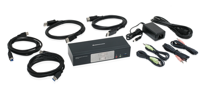 IOGEAR GCS1932 2-Port DisplayPort 1.2 KVMP Switch with USB 3.1 Gen1 Hub and Audio GCS1932