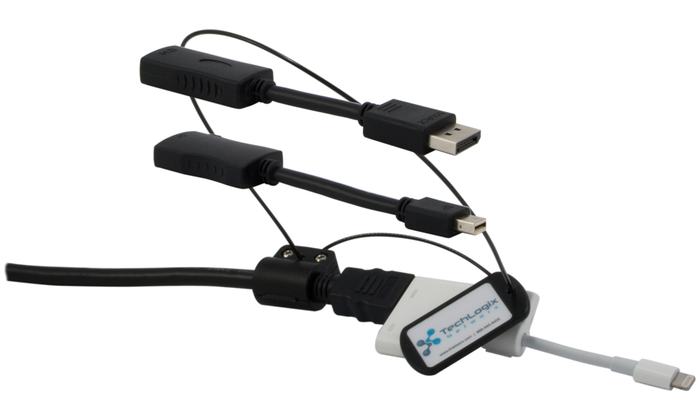 TechLogix Networx TL-SMPC-010 6 FtHDMI Cable With DisplayPort, Mini-DisplayPort & Lightning