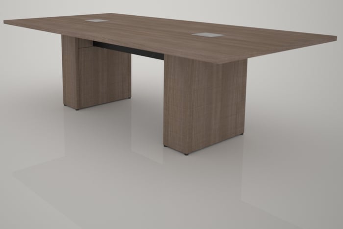 Middle Atlantic Products Pre-Configured T5 Series Conference Table 8 ft Sota Style Table with 5th Ave Elm HPL Finish, (2) Support Pedestals, Tech Kit T5SDC1RSHA0ZP001