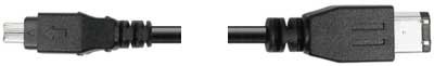 Hosa FIW-46-115 FireWire Cable (IEEE-1394 or iLink), 4-Pin to 6-Pin, 15 Feet FIW-46-115