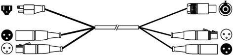 Pro Co EC3-25 25 ft Siamese Twins Audio/Power Cable EC3-25