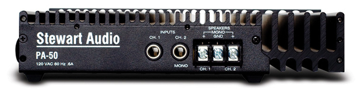 Stewart Audio PA-50B Half Rack 2-Channel Amplifier, 2x25W At 8 Ohms