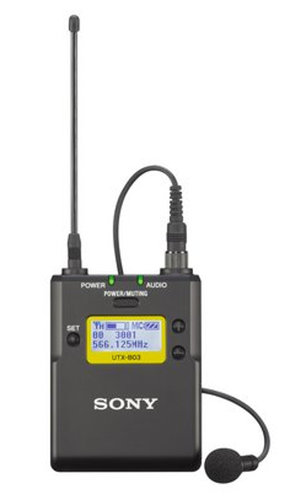 Sony UTX-B03/30 UWP-D Series Bodypack Transmitter with Omni Lavalier Mic in Channel 30 UTX-B03/30