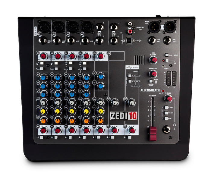 Allen & Heath ZEDI-10-B1 10-Channel Analog USB Mixer With Instrument Inputs, B-Stock