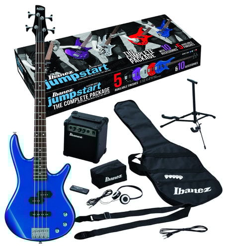 Ibanez IJXB150BSLB Jumpstart Electric Bass Package with Starlight Blue Electric Bass IJXB150BSLB