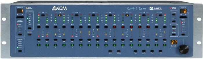 Aviom 6416M Pro64 Series 16-Channel Mic Input Module with XLR/DB25 Connectors 6416M