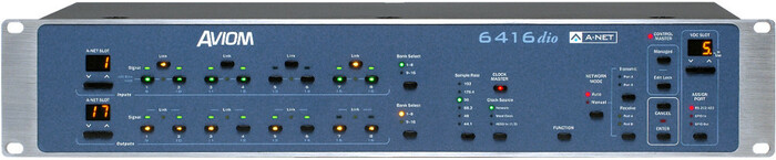 Aviom 6416DIO Pro64 Series 16-Channel AES3 Digital I/O Module with BNC Connectors 6416DIO