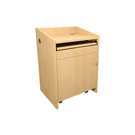Middle Atlantic L2LDC2CCMKM L2 Series Lectern With Connectivity, Knotted Maple