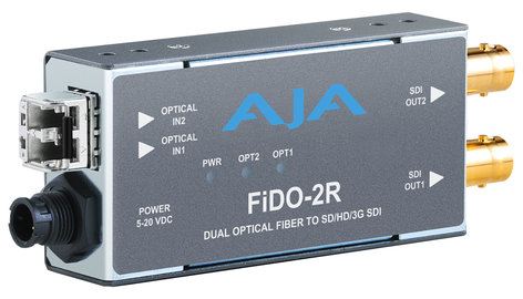 AJA Video Systems Inc FiDO-2R-MM 2-Channel Multi-Mode LC Fiber to 3G-SDI Receiver FiDO-2R-MM
