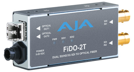 AJA Video Systems Inc FiDO-2T-MM 2-Channel 3G-SDI to Multi-Mode LC Fiber Transmitter FiDO-2T-MM