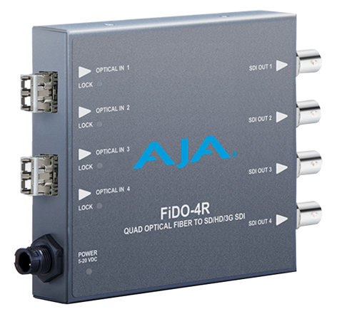 AJA Video Systems Inc FiDO-4R-MM 4-Channel Multi-Mode LC Fiber to 3G-SDI Receiver FiDO-4R-MM