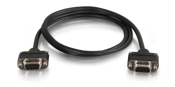 Cables To Go Serial RS-232 DB9 Cable 50 ft RS-232 Data Cable with Low Profile Connectors DB9 Female Connectors 52154