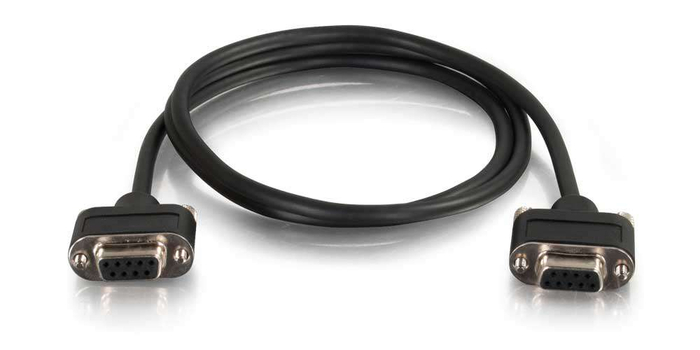 Cables To Go 52154 Serial RS-232 DB9 Cable 50 Ft RS-232 Data Cable With Low Profile Connectors DB9 Female Connectors