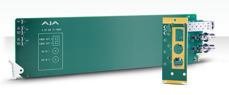 AJA Video Systems Inc OG-FIBER-2T-MM openGear 2-Channel 3G-SDI to Multi-Mode LC Fiber Transmitter OG-FIBER-2T-MM