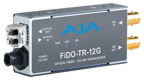 AJA Video Systems Inc FiDO-TR-12G 1-Channel 12G-SDI/LC Single-Mode LC Fiber Transceiver FiDO-TR-12G