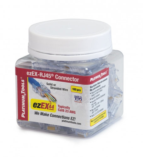 Platinum Tools 100028C 50 Clamshell ezEX44 Connectors 100028C