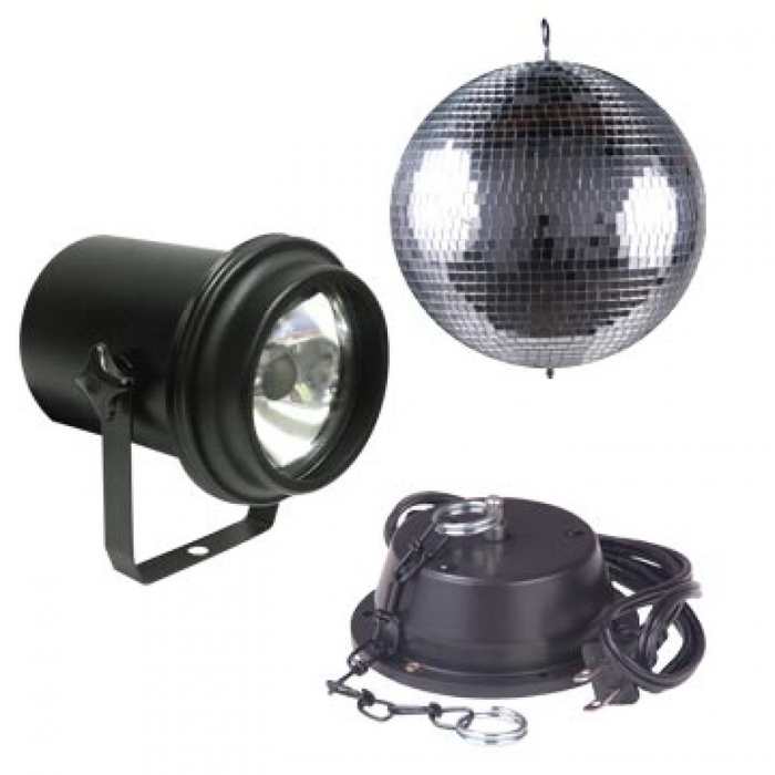 ADJ M-100L 8" Mirror Ball Package With Motor And Pinspot