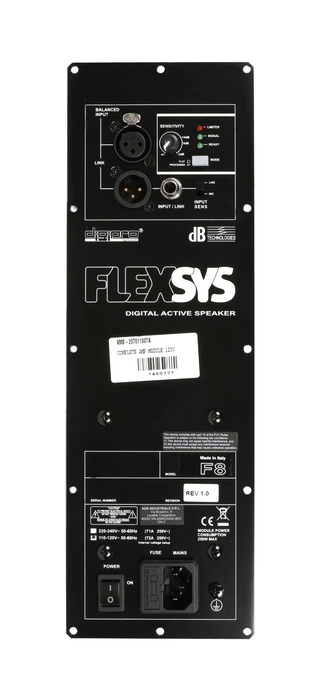 DB Technologies 207011007A FLEXSYS F8 Complete Amp Assembly 207011007A
