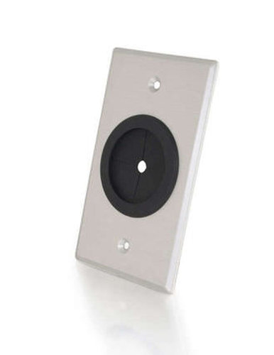 Cables To Go 40489 Single Wall Plate with Grommet 40489