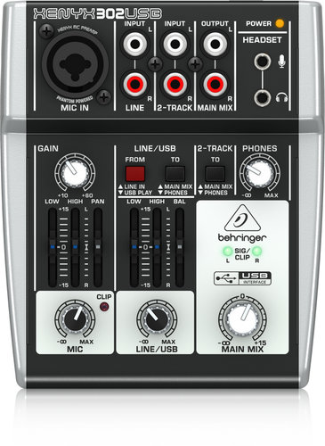 Behringer XENYX-302USB 5-Input USB/Audio Interfce Mixer XENYX-302USB