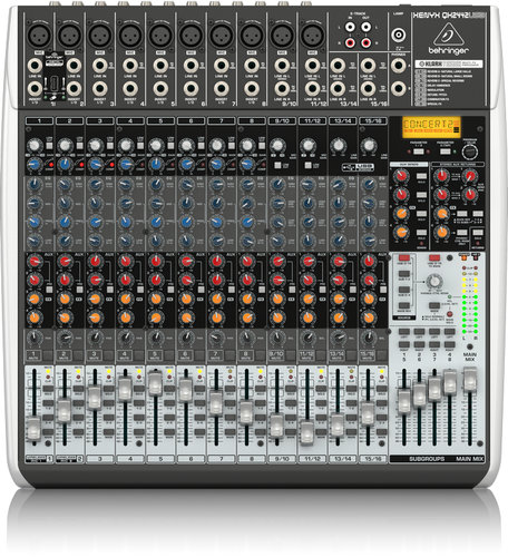 Behringer QX2442USB 24-Ch 4/2Bus USB Mixer, with Klark Teknix FX QX2442USB