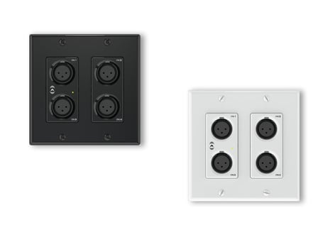 Attero Tech UNAX4I AES67 Networked Audio Wall Plate- 4x2 Mic/Line I/O UNAX4I