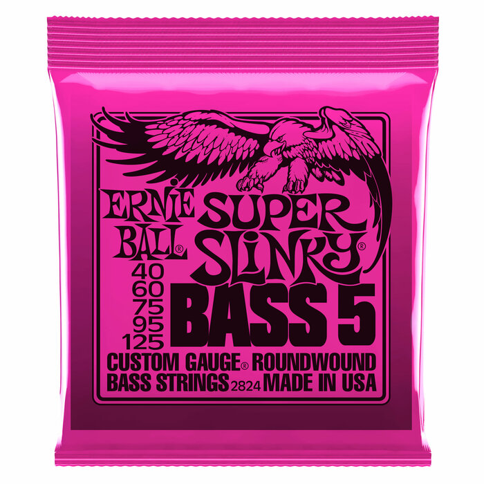Ernie Ball P02824 .040-.125" Super Slinky 5-String Electric Bass Strings P02824