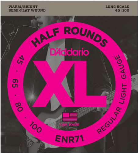 D`Addario ENR71 .045-.100" Half Round Long Scale Electric Bass Strings ENR71