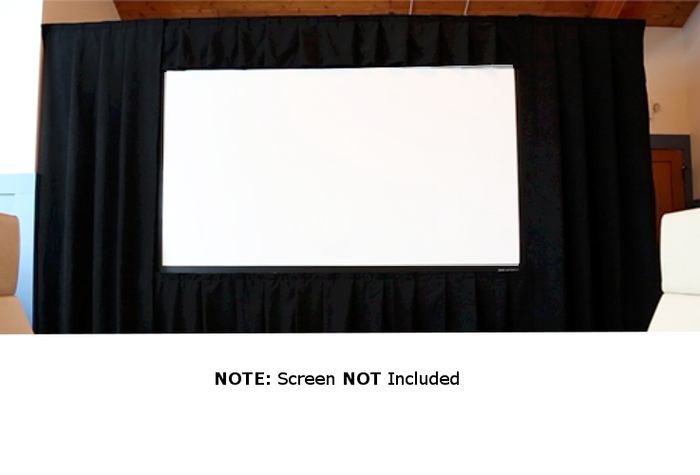 Da-Lite NSSKB192 198" Wide Fast-Fold NXT Drapery Kit in Black NSSKB192