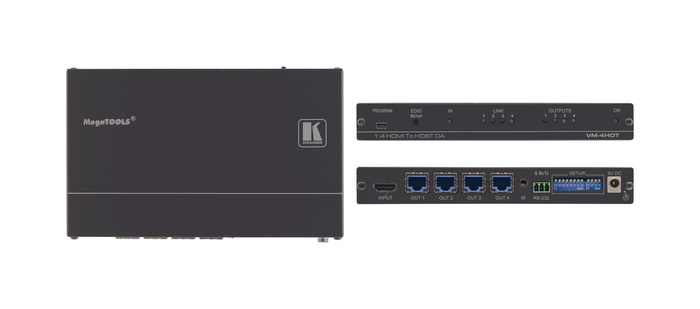 Kramer VM-4HDT 1:4 4K UHD HDMI to HDBaseT Distribution Amplifier VM-4HDT