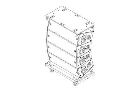 JBL VTX A12 VT Vertical Transporter Vertical Transport Cart for (4) VTX A12 Enclosures VTX-A12-VT