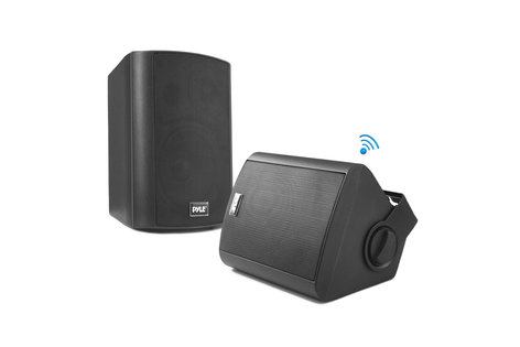 Pyle Pro PDWR52BTBK Indoor/Outdoor Wall-Mount Bluetooth® Speaker System, Black PDWR52BTBK