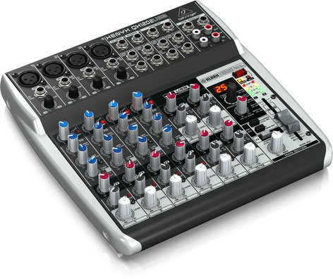Behringer QX1202USB 12-Ch 2-Bus USB Mixer, with Klark Teknik FX QX1202USB