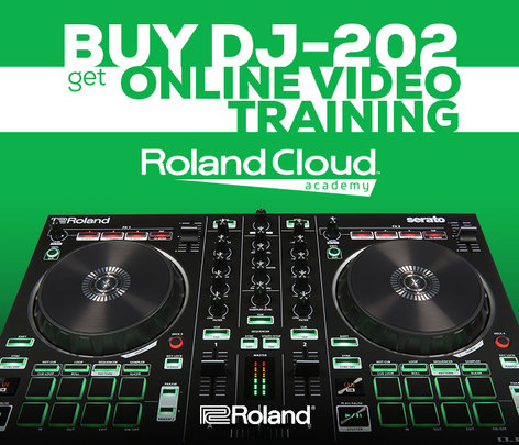 Roland DJ-202 DJ Controller 2-Channel Compact Serato DJ Controller