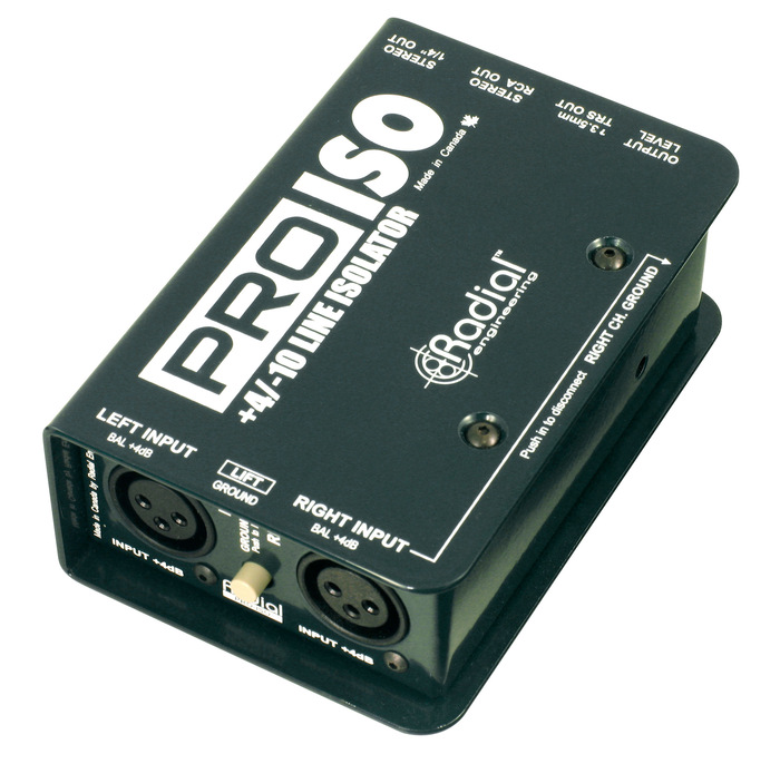 Radial Engineering Pro-Iso Passive Stereo Line Isolator/+4dB to -10dB Converter with Radial Transformers PROISO