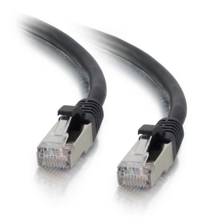 Cables To Go 00808 Cat6 Snagless Shielded (STP) 1 Ft Ethernet Network Patch Cable, Black