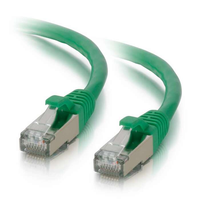 Cables To Go 00825 Cat6 Snagless Shielded (STP) 1 Ft Ethernet Network Patch Cable, Green
