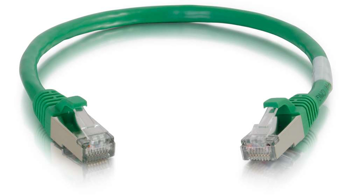 Cables To Go 00825 Cat6 Snagless Shielded (STP) 1 Ft Ethernet Network Patch Cable, Green