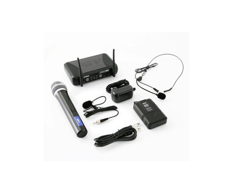 Pyle Pro PDWM3378 UHF Wireless Microphone System Kit with Handheld Mic, Headset Mic, Lavalier Mic & Beltpack PDWM3378