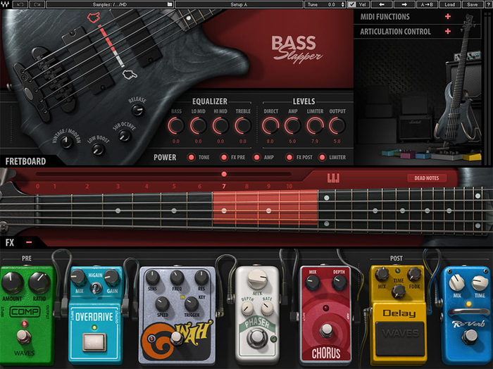 Waves Bass Slapper Slap Bass Virtual Instrument Plug-in (Download)
