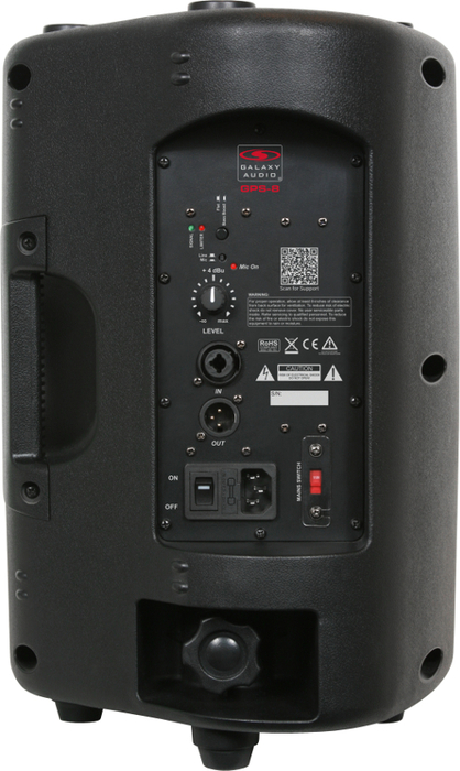 Galaxy Audio GPS-8 8" 2-Way Active Speaker, 200W