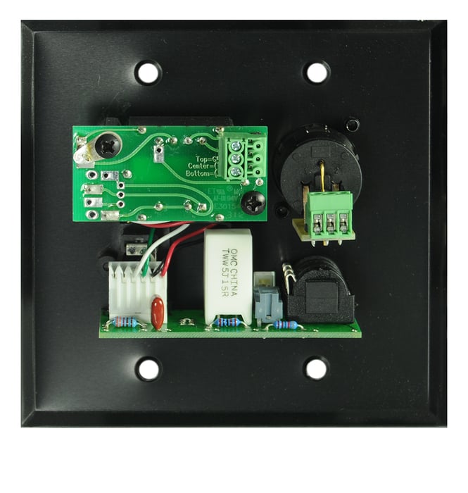 Whirlwind MIP1 2-Gang Black Wallplate With XLR, 1/4" , RCA, And 1/8" Inputs And Ground Lift