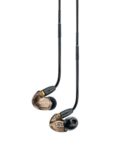 Shure SE535-V Triple-Driver Sound Isolating Earphones with Metallic Bronze Housing SE535-V