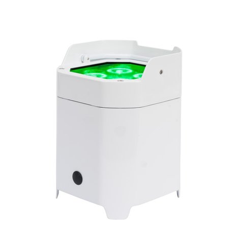 ADJ Element HEXIP Pearl 4x10w RGBAW+UV IP Rated LED Uplight with WiFly and Li-On Battery in White ELEMENT-HEX-IP-PEARL