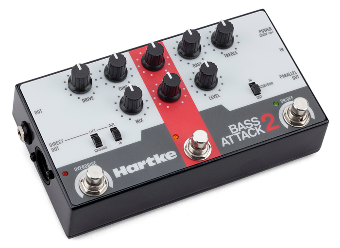 Hartke BASS-ATTACK-2 Bass Attack 2 Bass Preamp/Direct Box With Overdrive