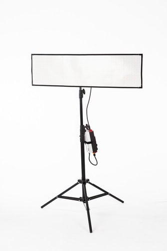 Aladdin BI-FLEX4 Kit with Case 1' x 4' 200W Bi-Color LED Kit with Gold Mount Plate and DMX AMS-FL200BIKITC-GM